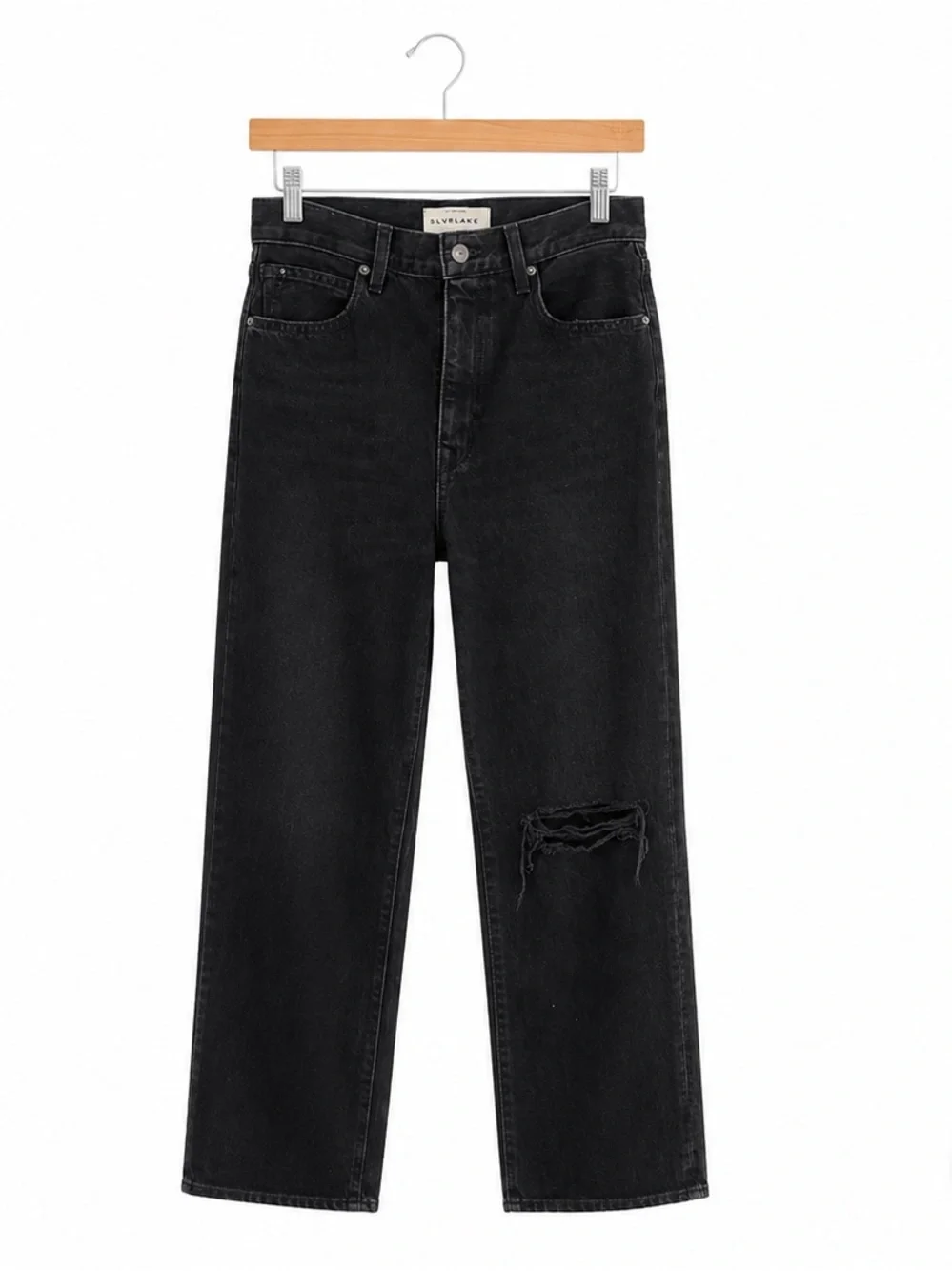 The London- SLVRLAKE Black Relaxed Straight Jeans